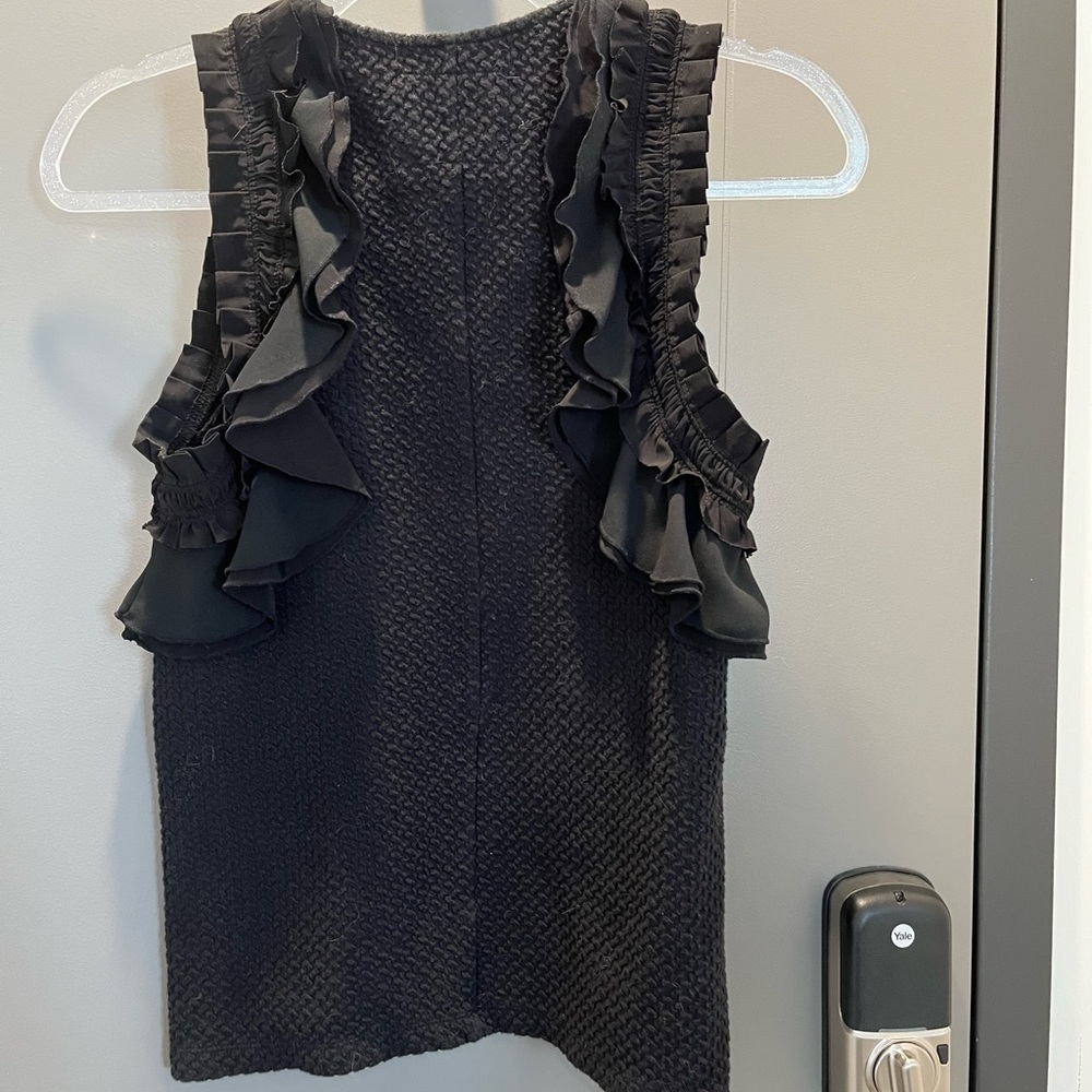 Anthropologie > Deletta | Black Ruffle Tank